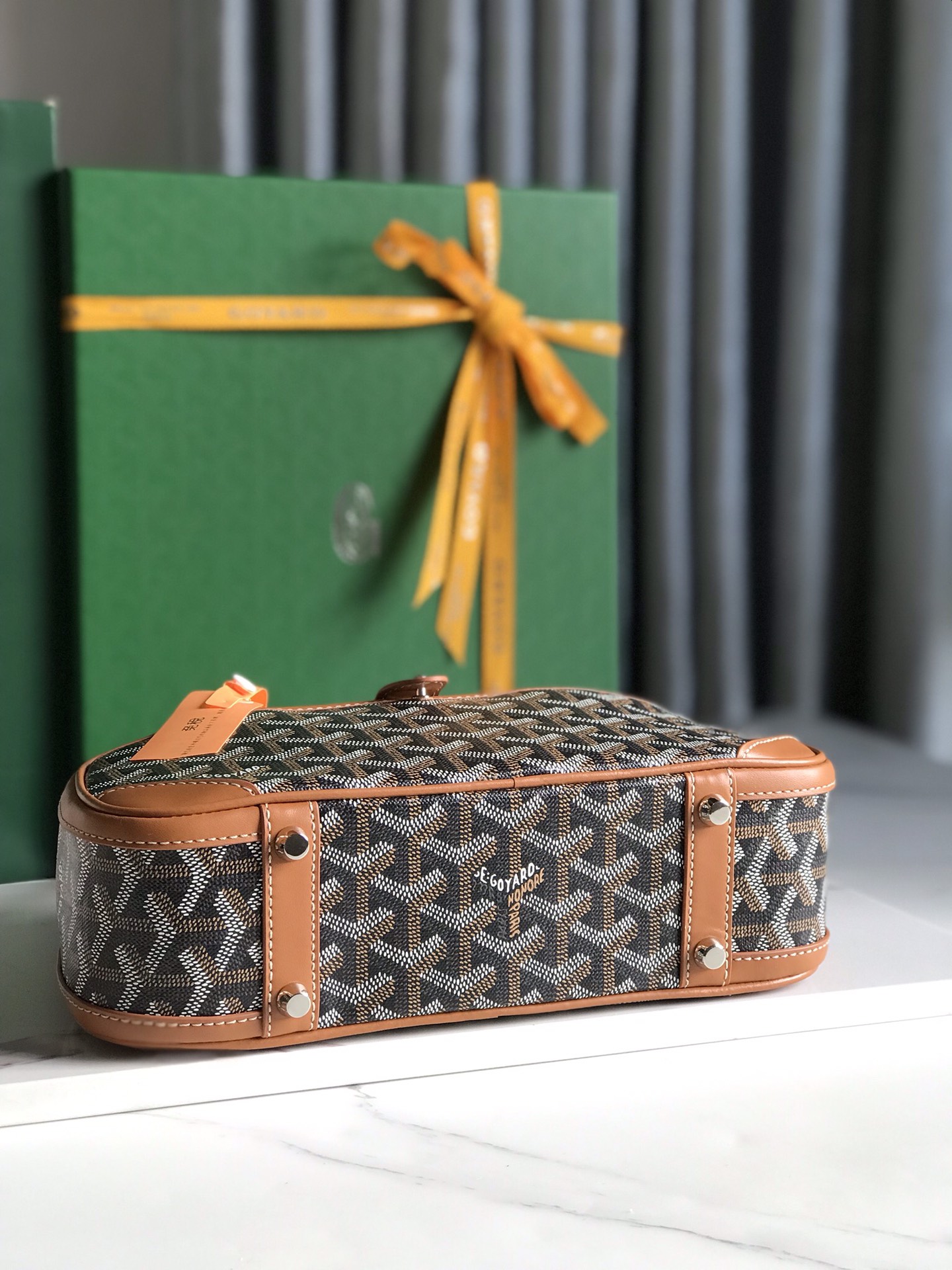Goyard Saint Jeanne Bag Coated Canvas PM Black brown