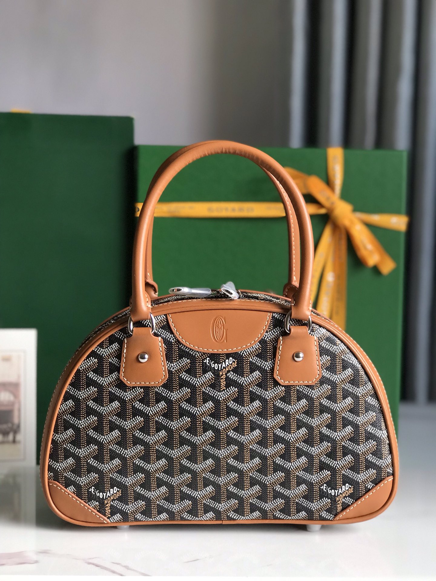 Goyard Saint Jeanne Bag Coated Canvas PM Black brown