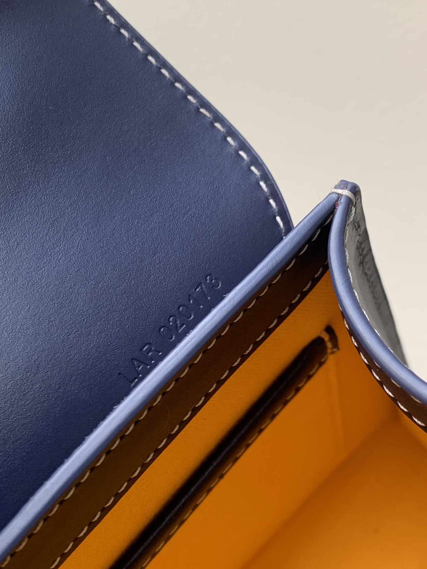 Goyard Blue Goyardine Coated Canvas And Leather Mini