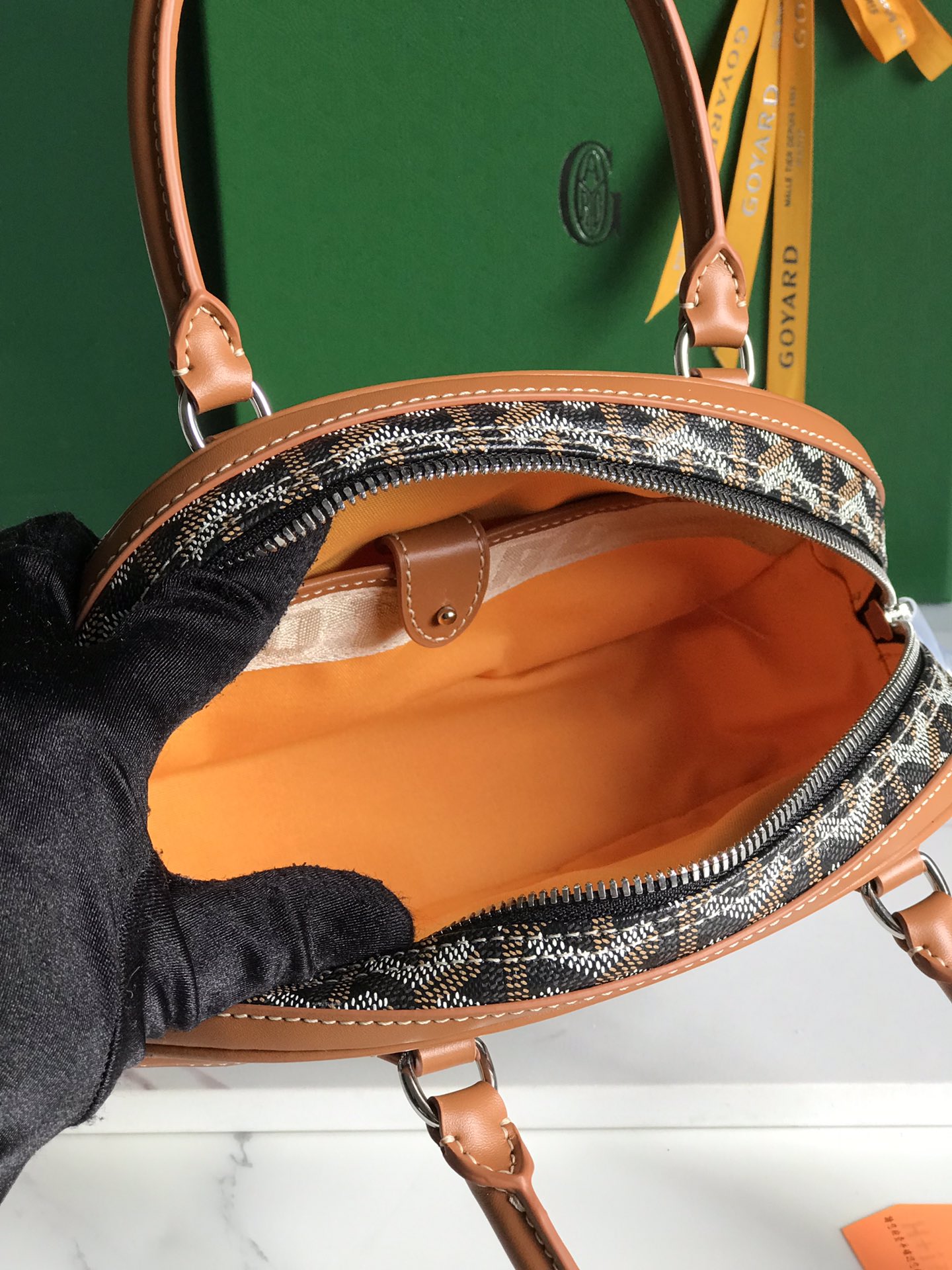 Goyard Saint Jeanne Bag Coated Canvas PM Black brown