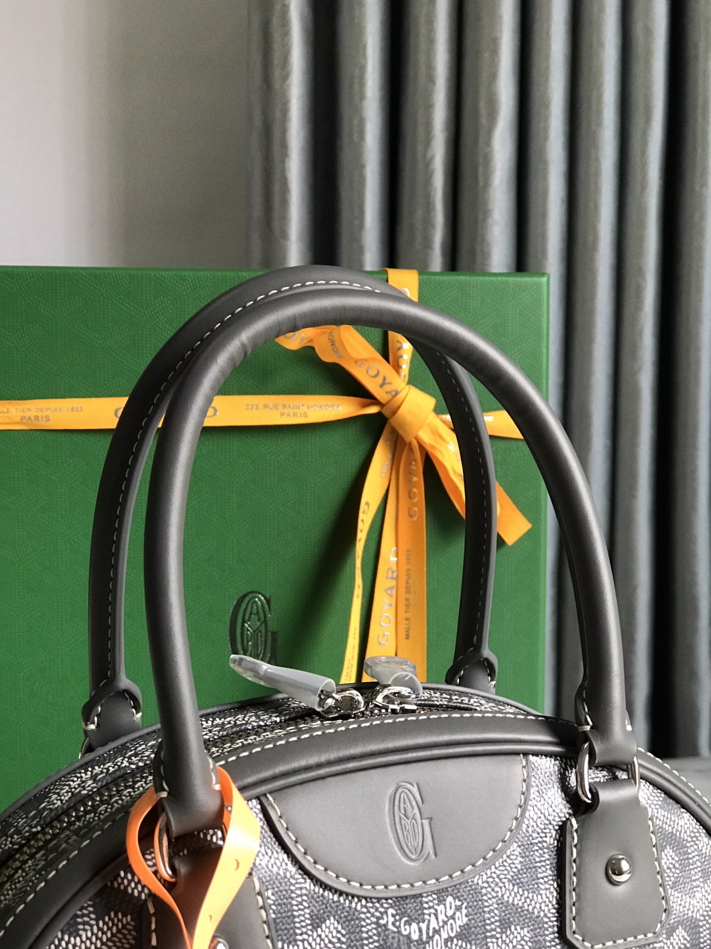 Goyard Black Goyardine Coated Canvas and Leather