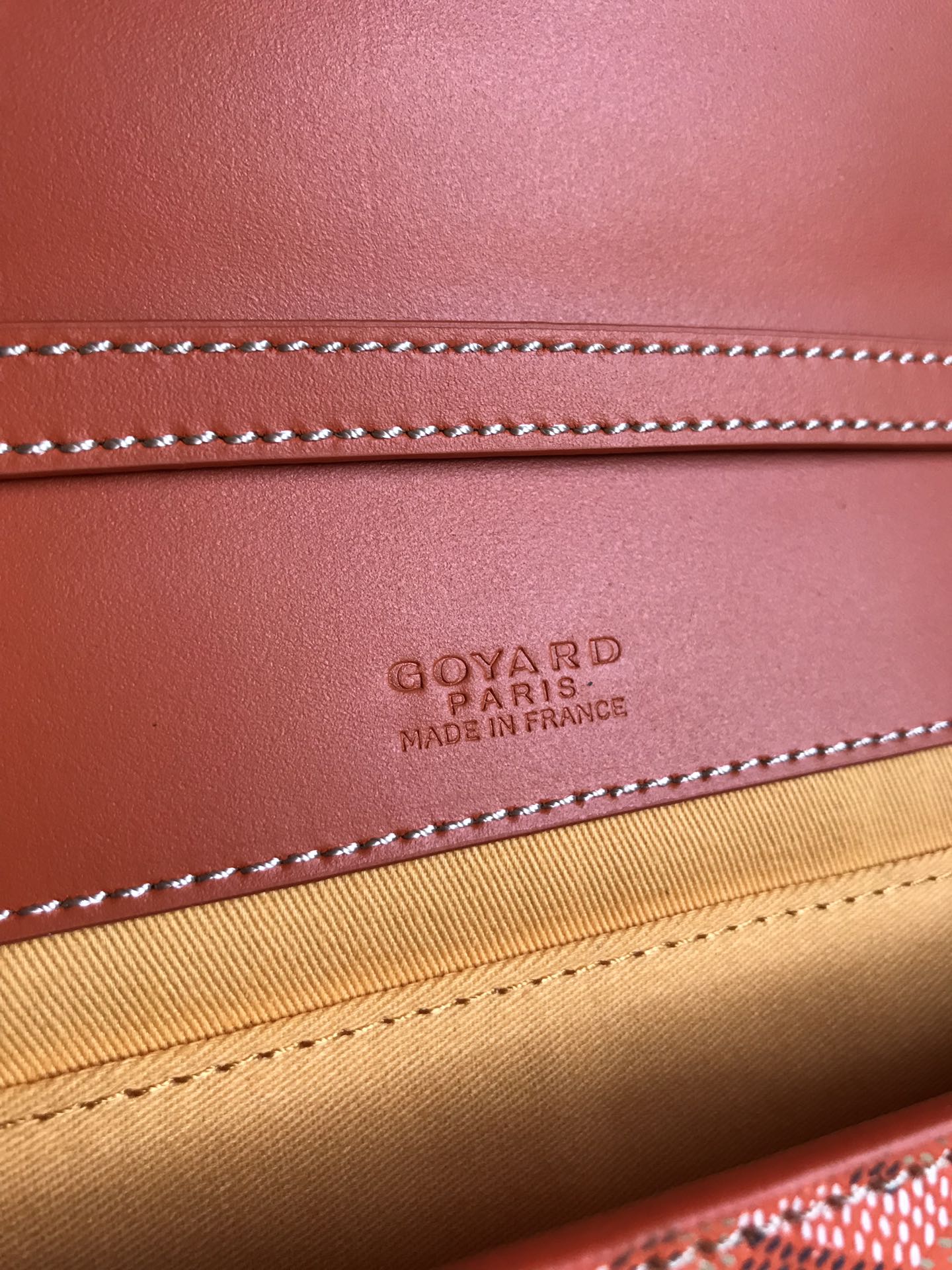GOYARD Goyardine Richelieu Wallet Orange