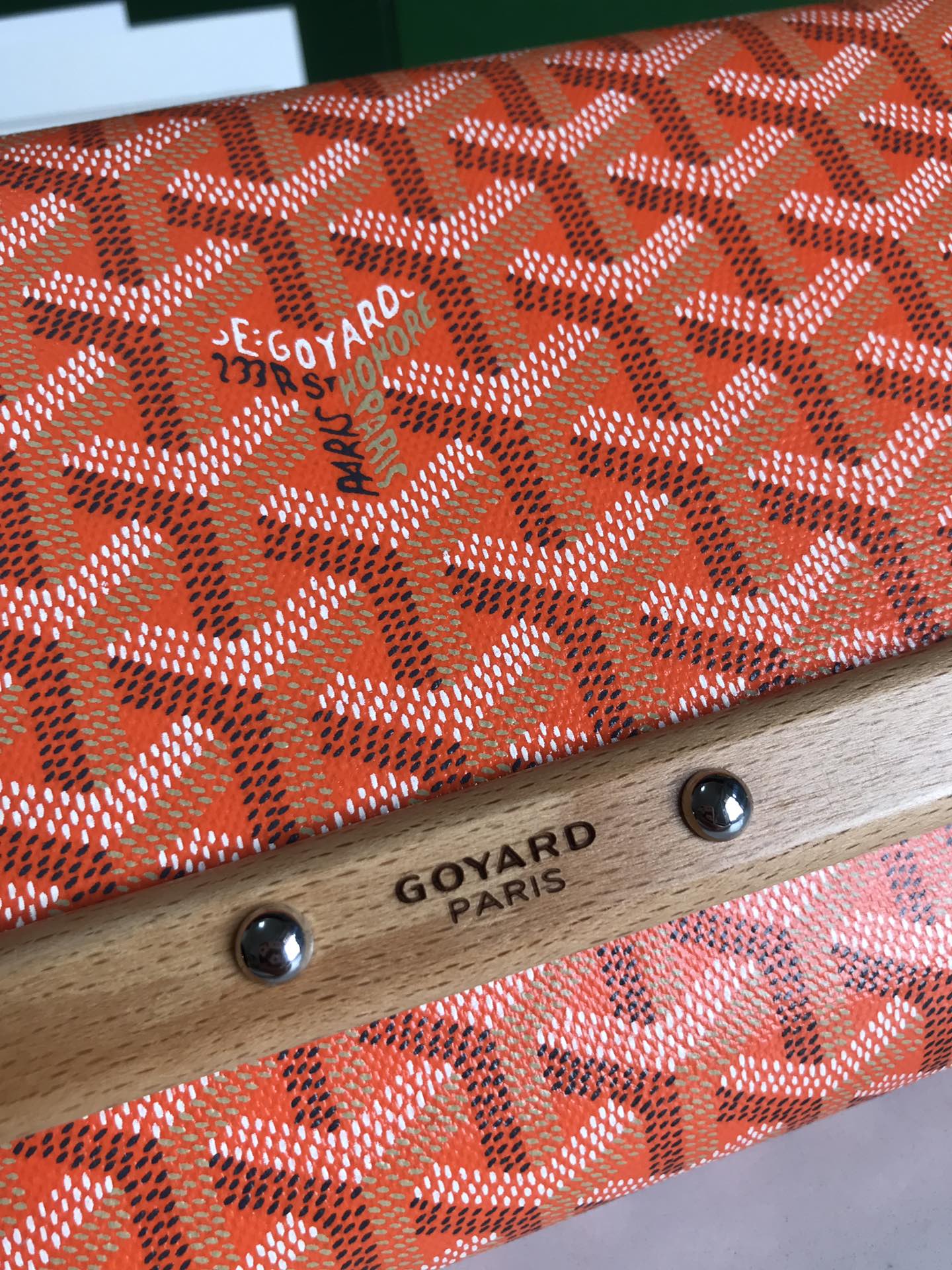 GOYARD Goyardine Richelieu Wallet Orange