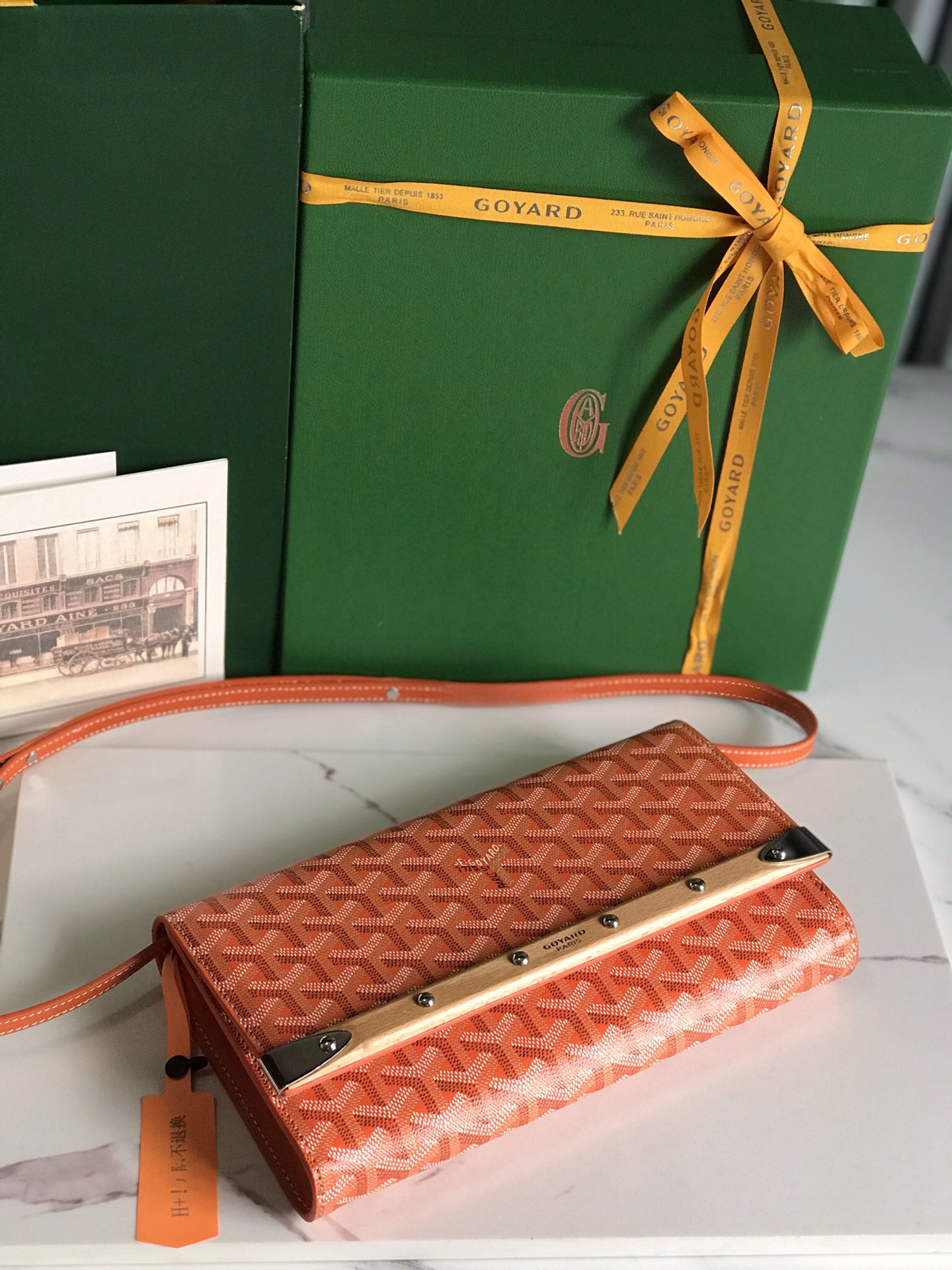 GOYARD Goyardine Richelieu Wallet Orange