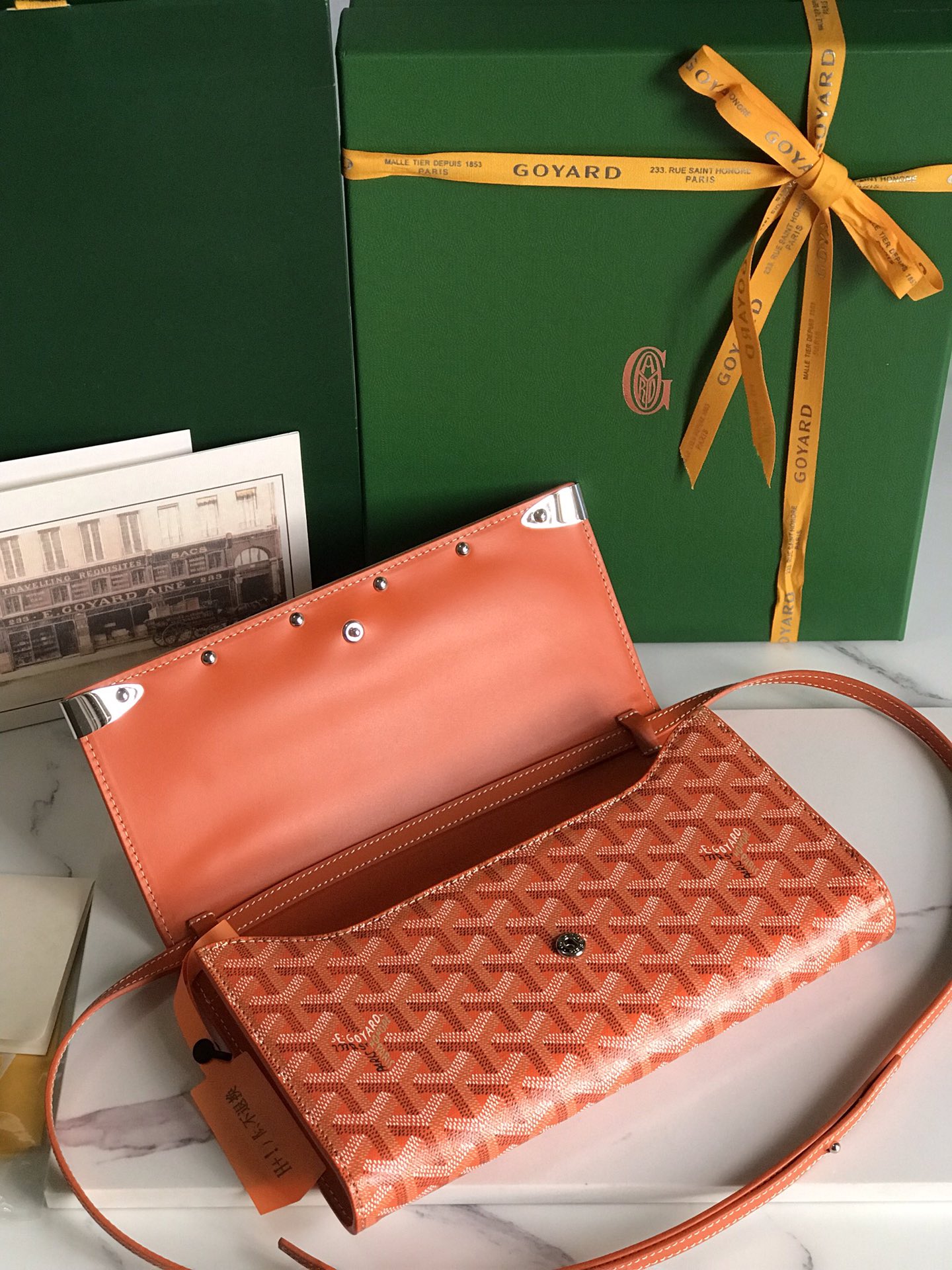 GOYARD Goyardine Richelieu Wallet Orange