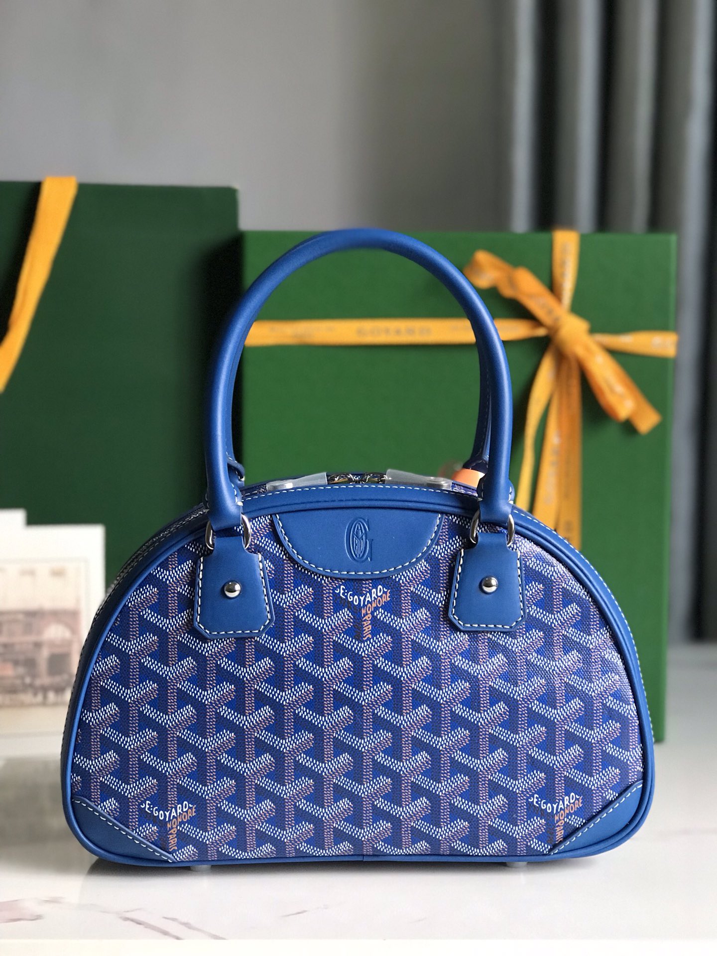 Goyard Saint Jeanne Bag Coated Canvas MM Blue