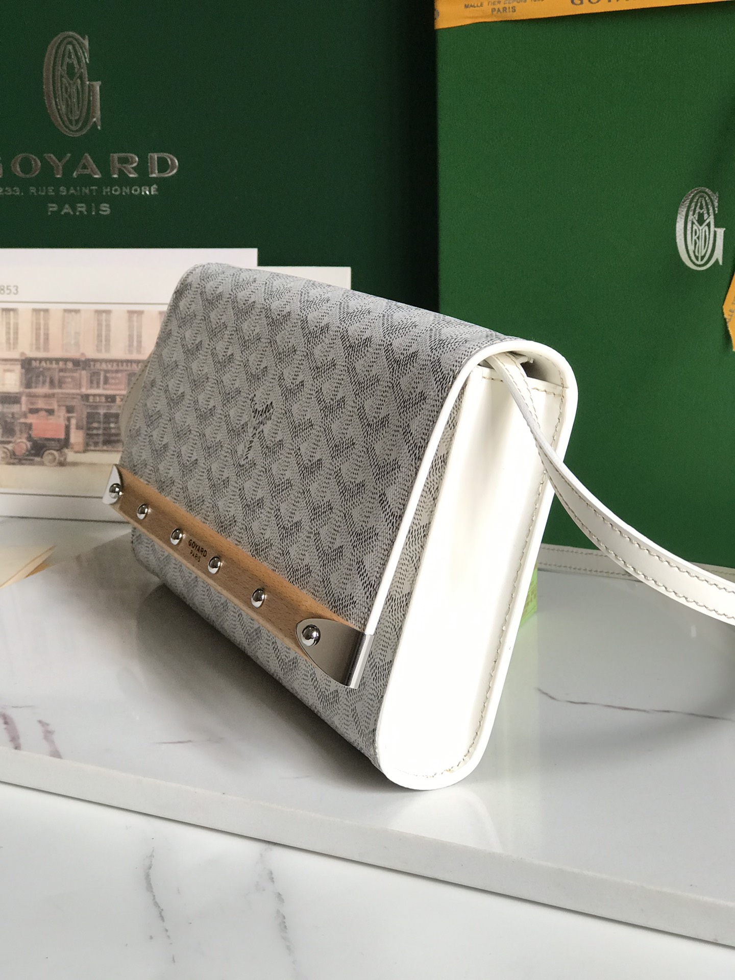 GOYARD Goyardine Monte Carlo Mini Phone Case White 1115347 |