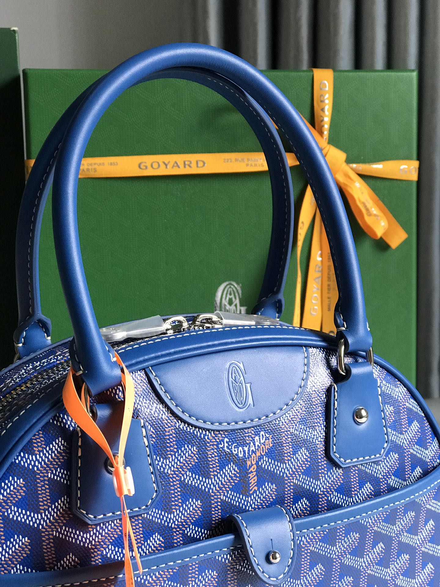 Goyard Saint Jeanne Bag Coated Canvas MM Blue