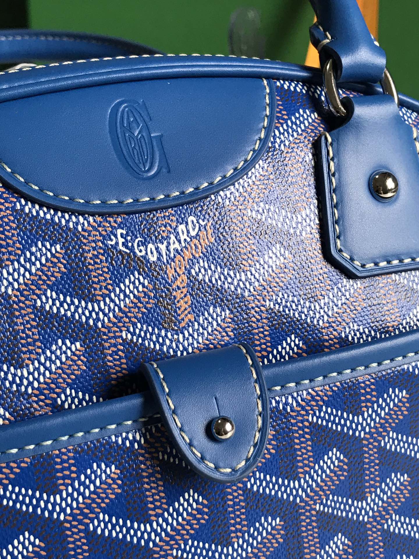 Goyard Saint Jeanne Bag Coated Canvas MM Blue