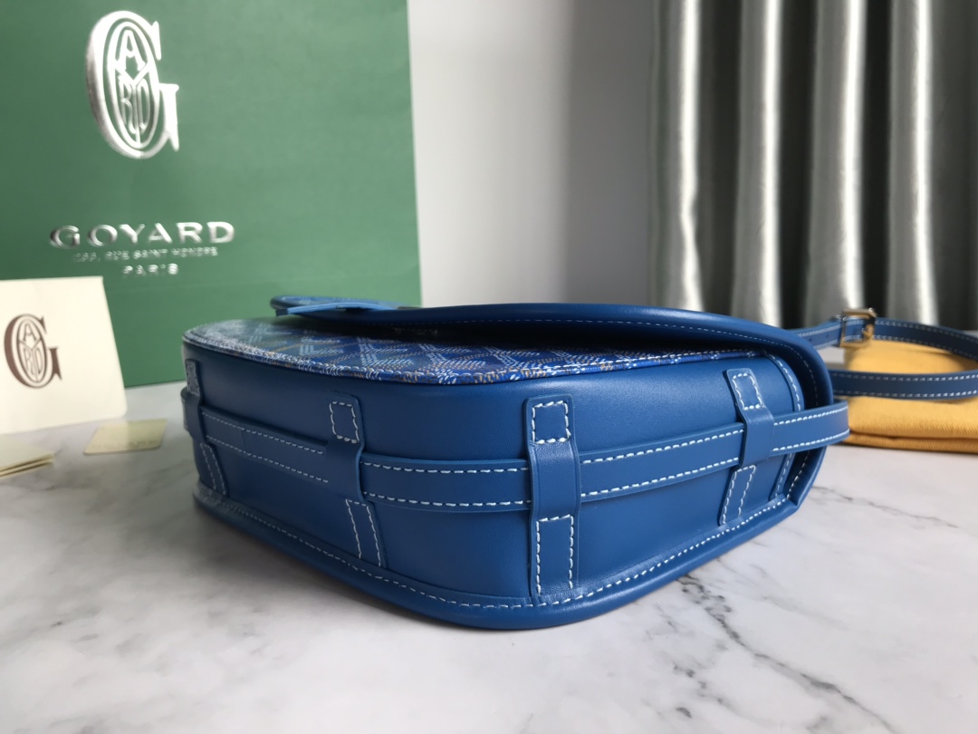 Goyard Goyardine Belvedere II Crossbody Bag w/Tags - Blue
