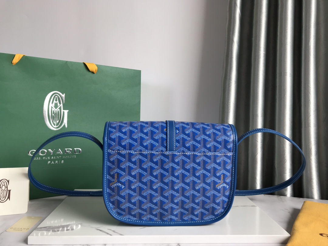 Goyard Goyardine Belvedere II Crossbody Bag w/Tags - Blue