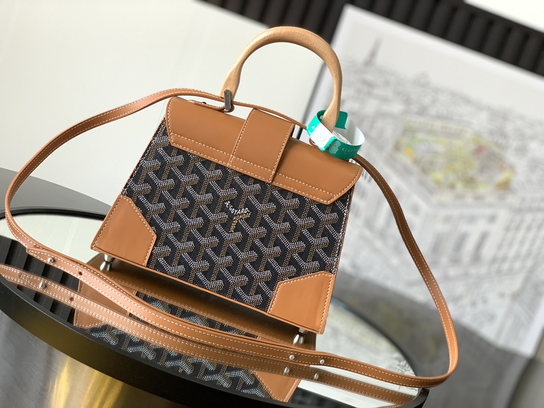 Goyard Women Sac Saïgon PM in Toile Goyardine & bag brown