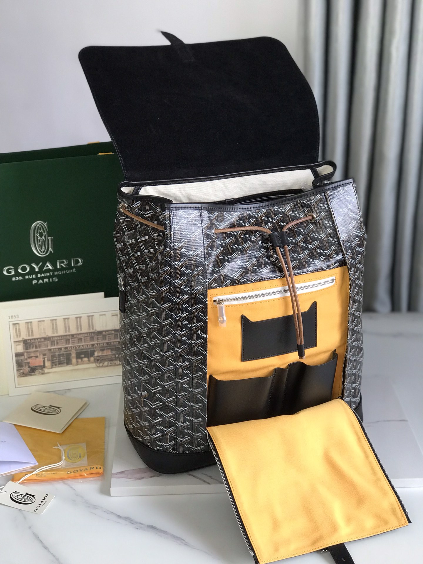 Goyard Alpin MM PVC Backpack Black Cloth ref.2215228