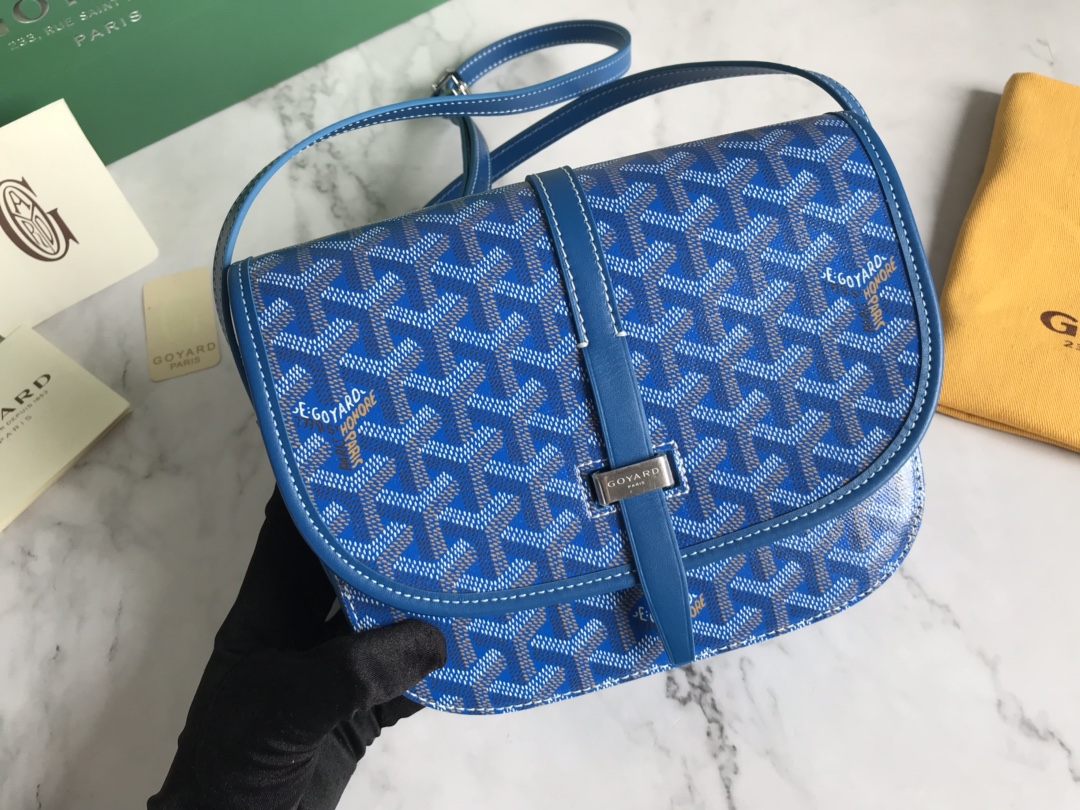 Goyard Goyardine Belvedere II Crossbody Bag w/Tags - Blue