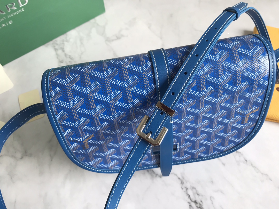 Goyard Goyardine Belvedere II Crossbody Bag w/Tags - Blue