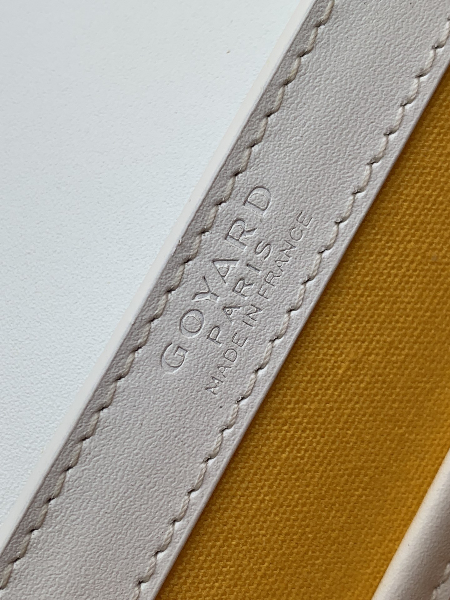 Goyard Structure Saigon PM bag canvas / calfskin white SHW