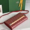 GOYARD Goyardine Monte Carlo Bois Clutch With Strap Red