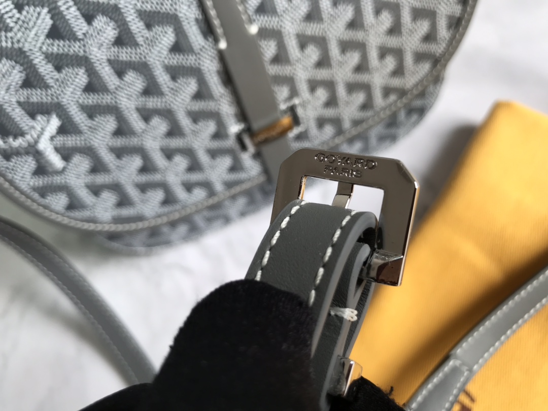 Goyard Grey Goyardine Canvas And Chevroches Calfskin ...