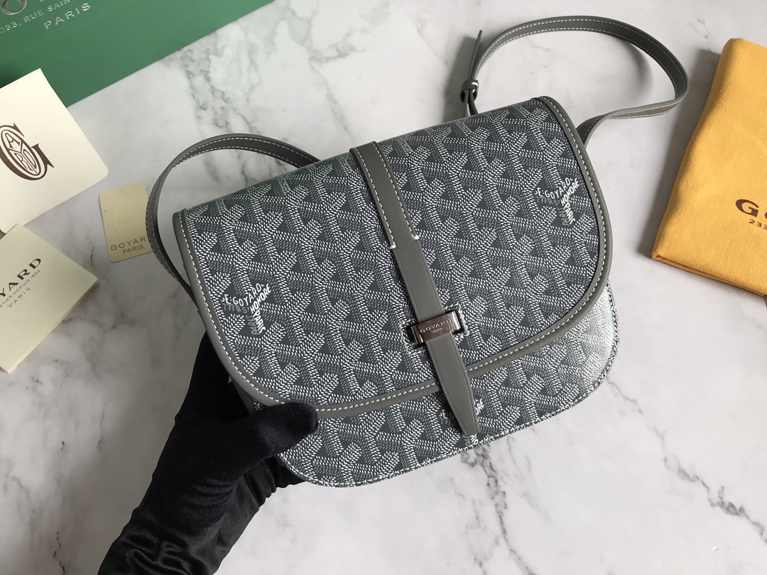 Goyard Grey Goyardine Canvas And Chevroches Calfskin ...