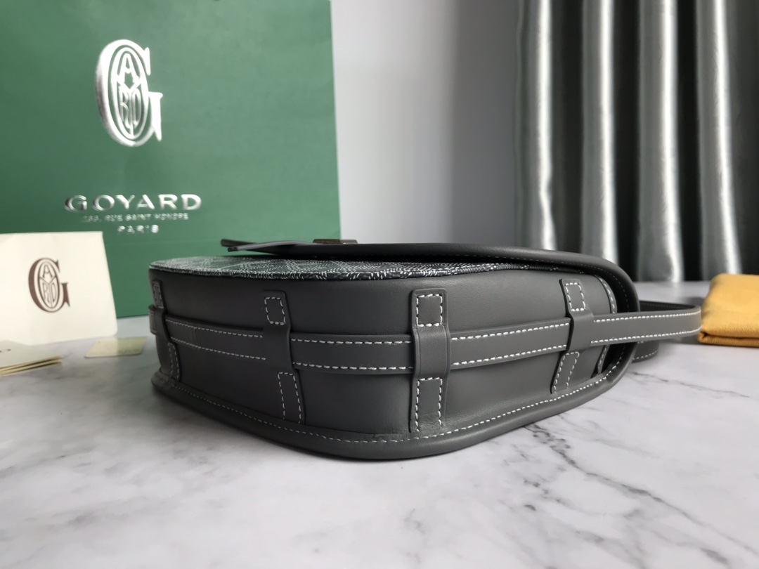 Goyard Grey Goyardine Canvas And Chevroches Calfskin ...
