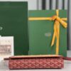 GOYARD Goyardine Monte Carlo Bois Clutch With Strap Red