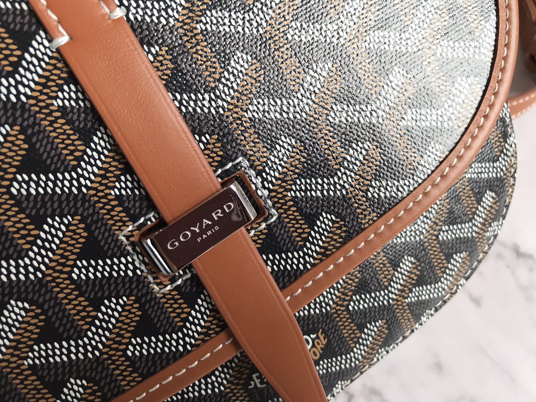 GOYARD Goyardine Belvedere II PM Messenger Bag Black Gold