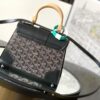 Goyard Black Goyardine Coated Canvas and Leather PM Saigon