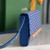 GOYARD Goyardine Monte Carlo Bois Clutch With Strap Sky Blue