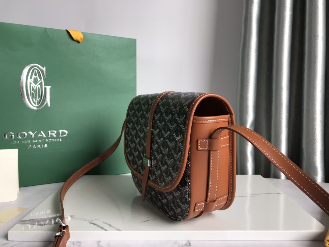 GOYARD Goyardine Belvedere II PM Messenger Bag Black Gold