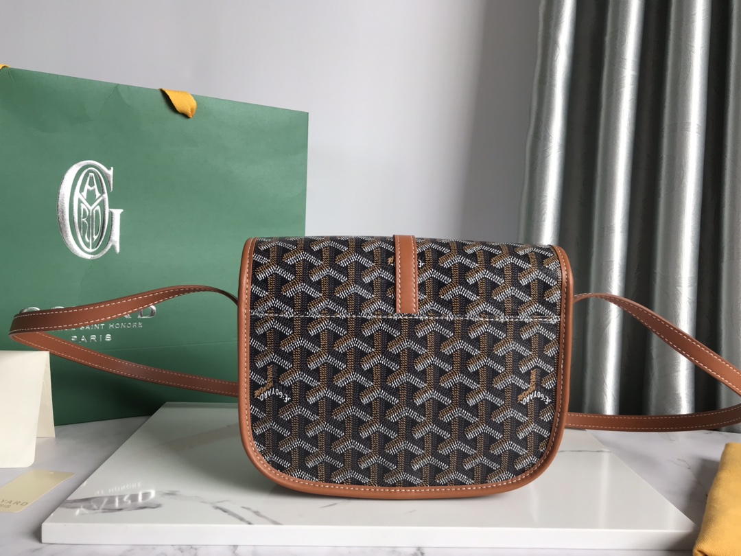 GOYARD Goyardine Belvedere II PM Messenger Bag Black Gold