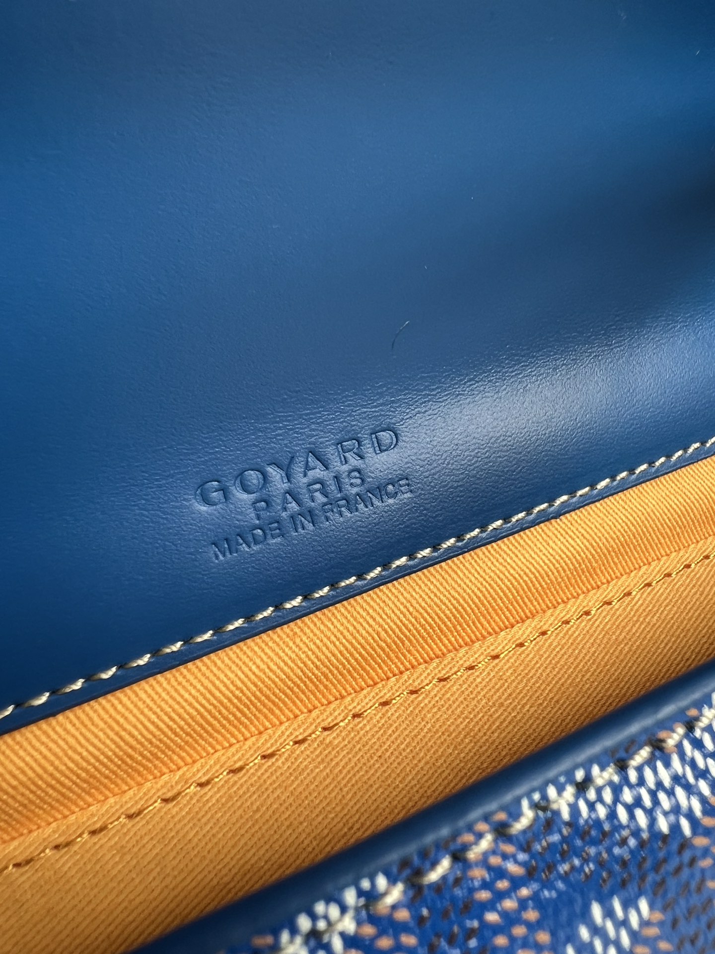 GOYARD Goyardine Monte Carlo Bois Clutch With Strap Sky Blue