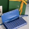 GOYARD Goyardine Monte Carlo Bois Clutch With Strap Sky Blue