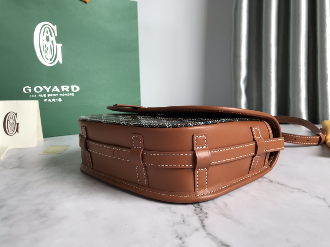 GOYARD Goyardine Belvedere II PM Messenger Bag Black Gold