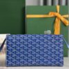 GOYARD Goyardine Monte Carlo Bois Clutch With Strap Sky Blue