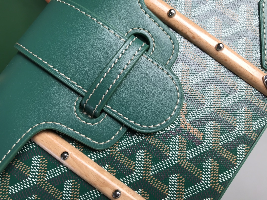 GOYARD Saigon Structure Mini Hand Shoulder Bag PVC pm green