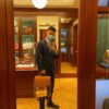 GOYARD Goyardine Calfskin Alpin MM Backpack Gold black brown