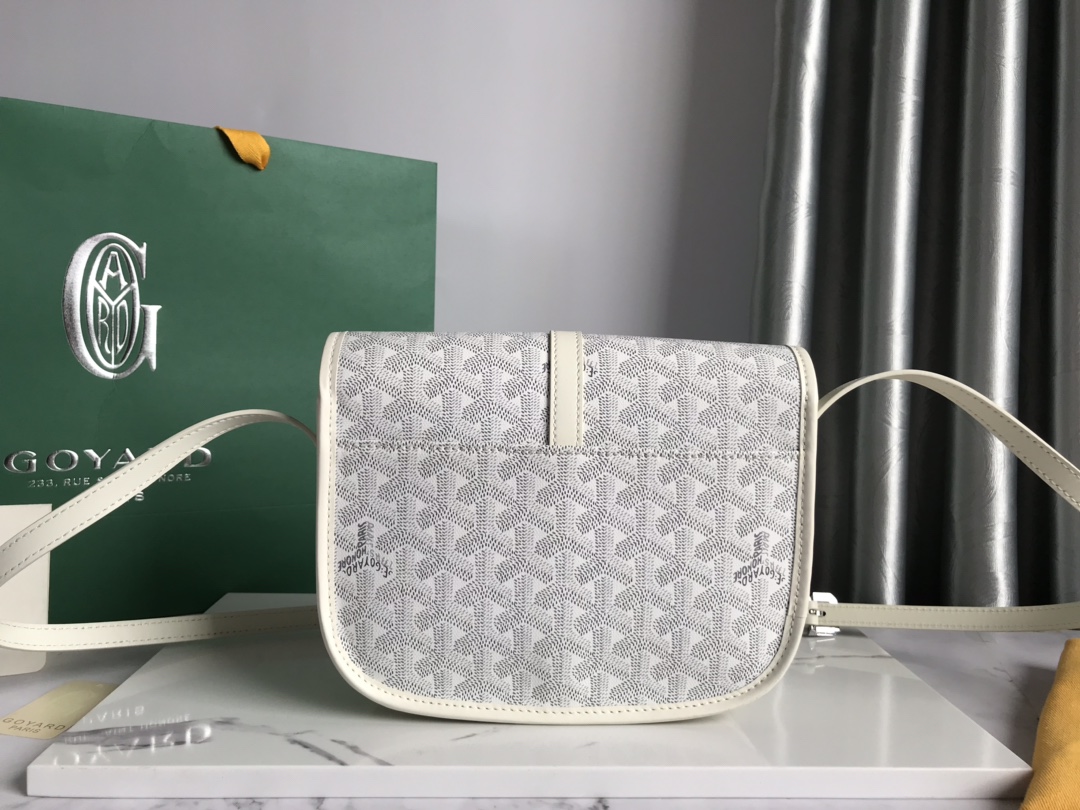 Goyard Belvedere PM Black Bag Women's Crossbody Bag white