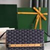 GOYARD Goyardine Monte Carlo Bois Clutch With Strap Black