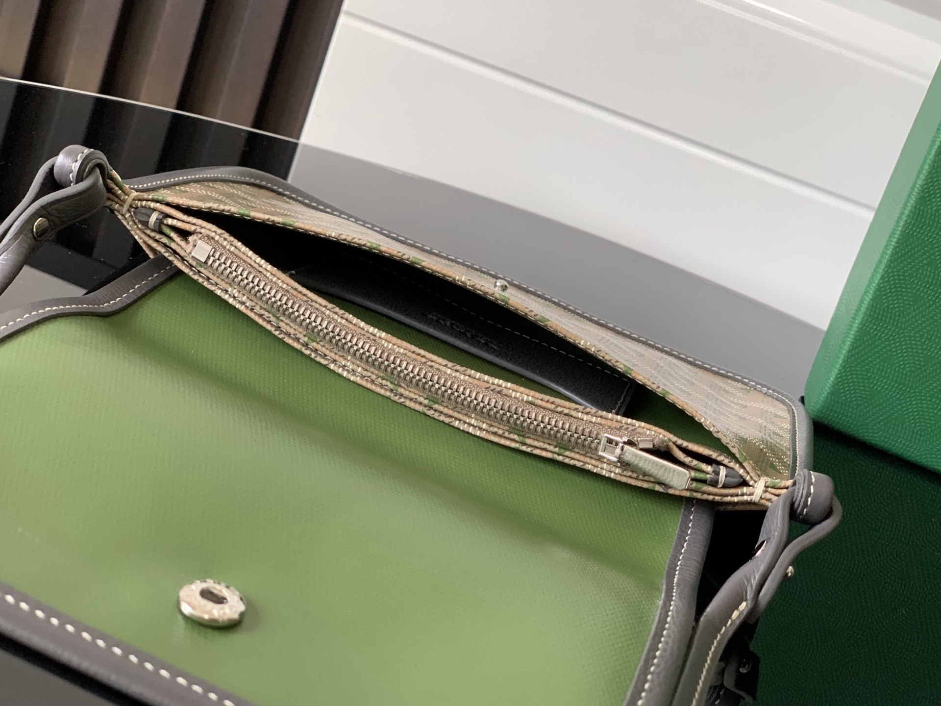 Goyard Saint Sulpice Card Holder Khaki Army brown green | eBay