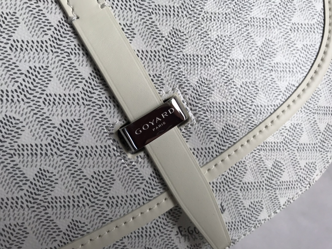 Goyard Belvedere PM Black Bag Women's Crossbody Bag white