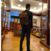 GOYARD Goyardine Calfskin Alpin MM Backpack Gold black brown
