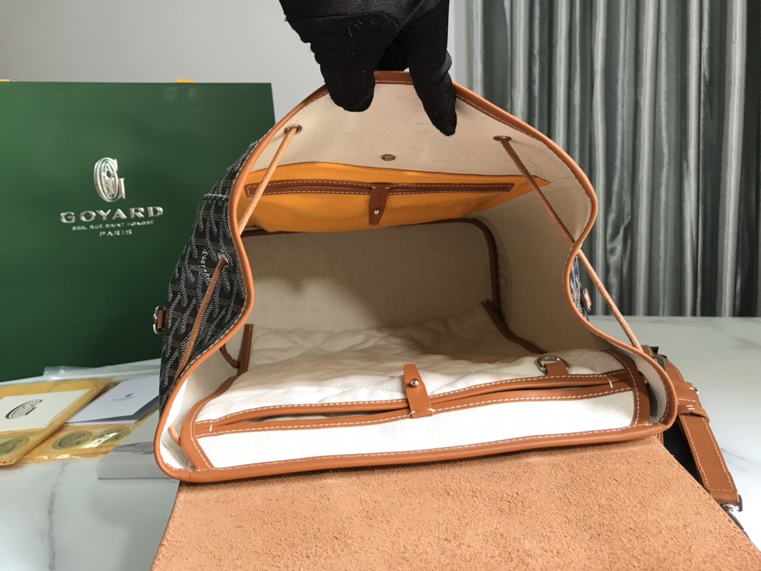 Goyard Alpin Backpack Medium Brown Goyard and Leather