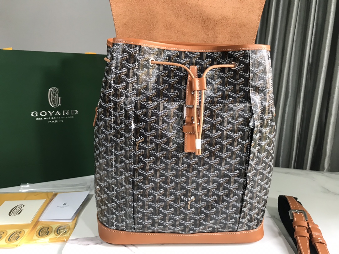 Goyard Alpin Backpack Medium Brown Goyard and Leather