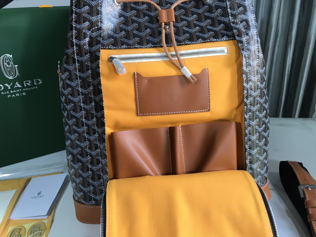 Goyard Alpin Backpack Medium Brown Goyard and Leather