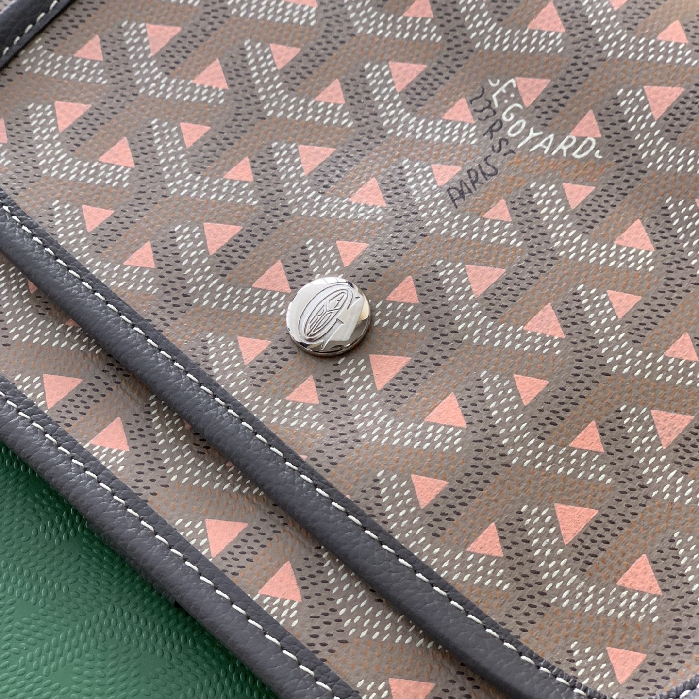 Goyard Plumet Pocket Wallet Black and Brown pink Goyardine ...