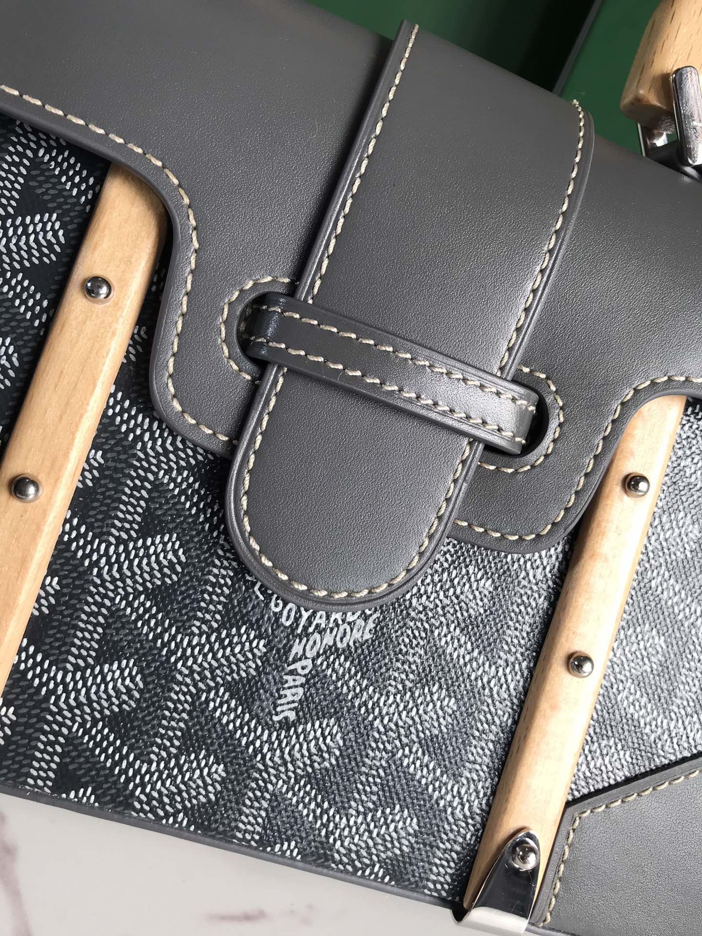 GOYARD Goyardine Structure Mini Saigon Grey 1405126 MATIGNON  00719
