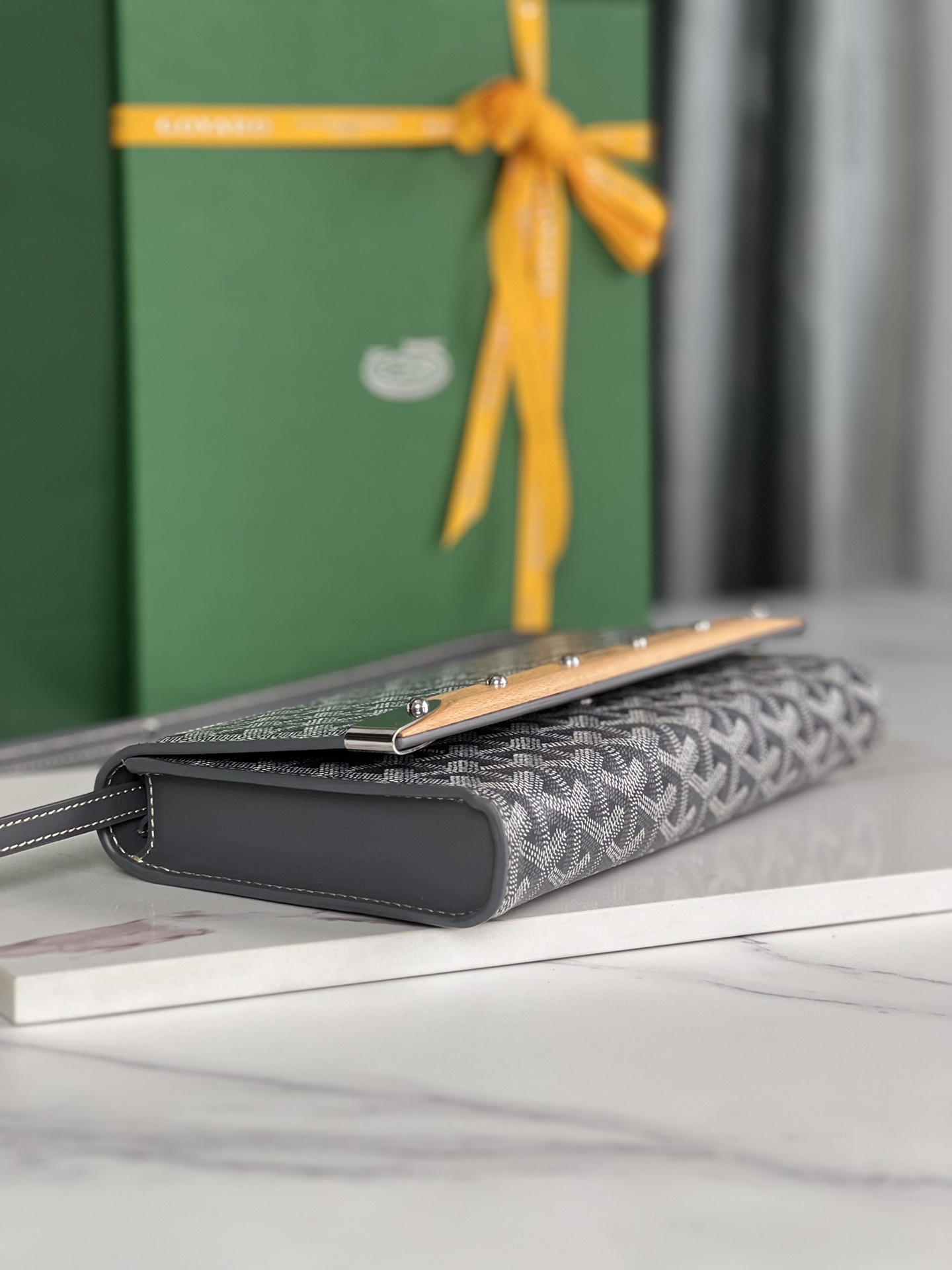 Goyard Goyardine Monte Carlo Bois Clutch - Grey Clutches, Handbags - GOY37593