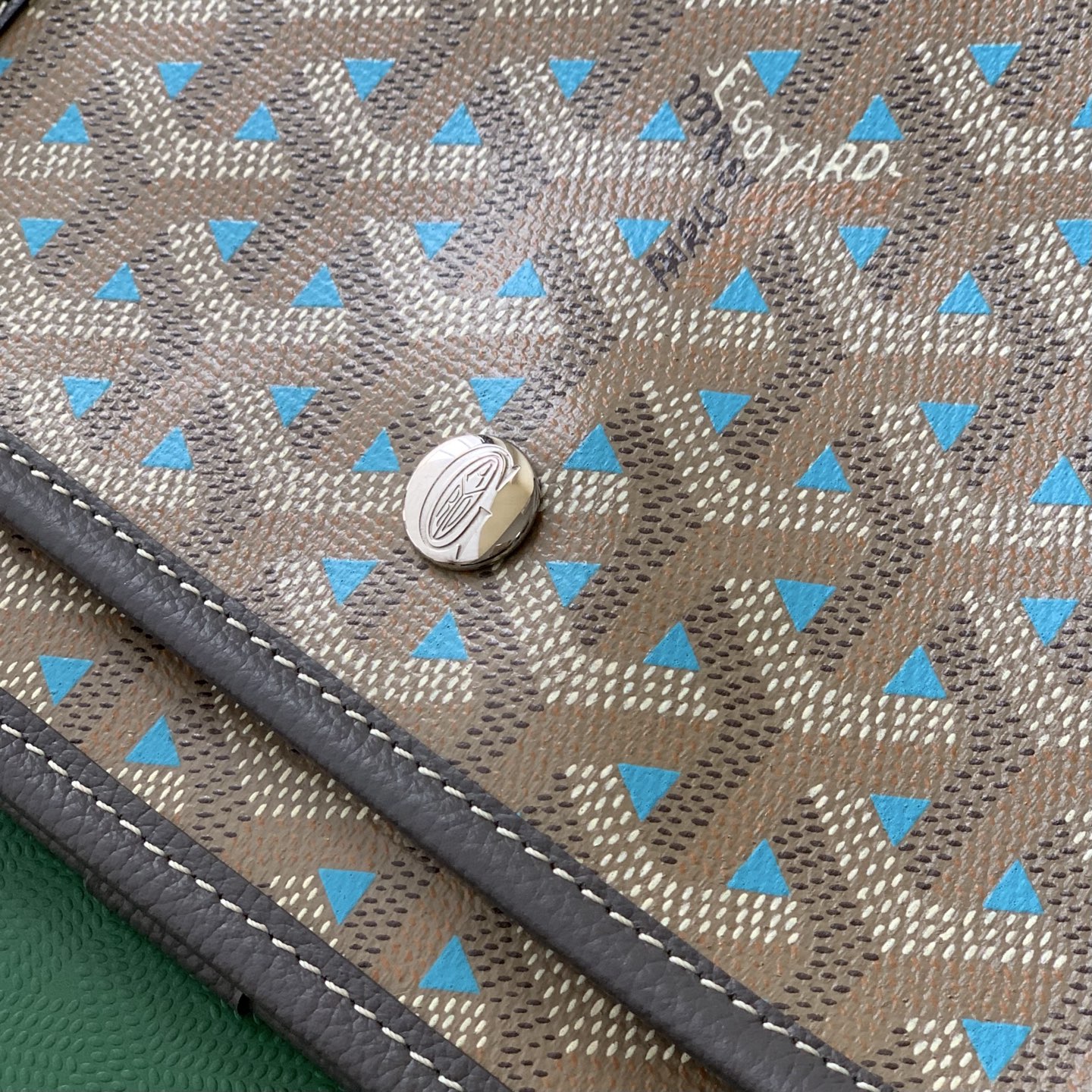 Goyard Plumet Pocket Wallet Black and blue gray Goyardine ...