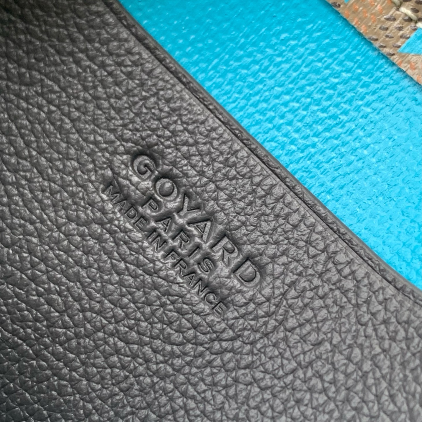 Goyard Plumet Pocket Wallet Black and blue gray Goyardine ...