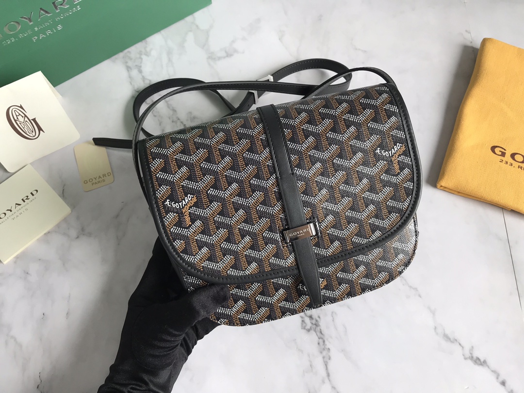 Goyard Belvedere PM Black Bag Women's Crossbody Bag Black